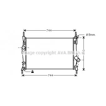 Radiateur, refroidissement du moteur AVA QUALITY COOLING FD2403