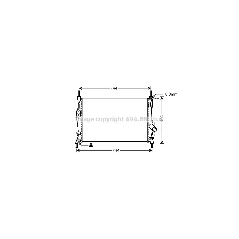 Radiateur, refroidissement du moteur AVA QUALITY COOLING FD2403