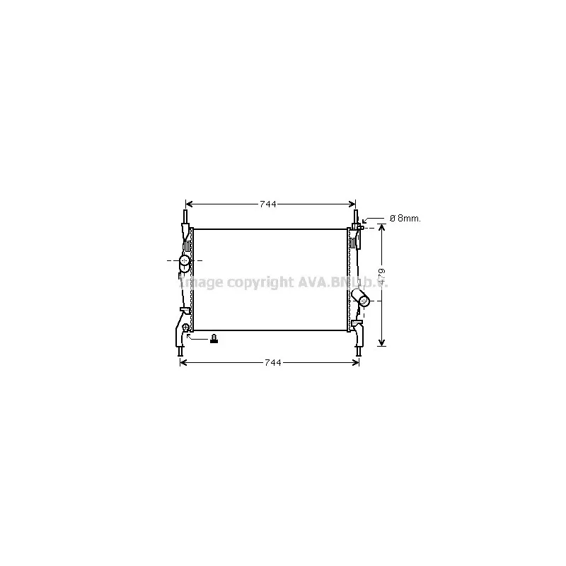 Radiateur, refroidissement du moteur AVA QUALITY COOLING FD2404