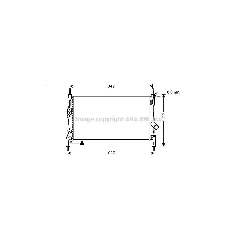 Radiateur, refroidissement du moteur AVA QUALITY COOLING FD2405
