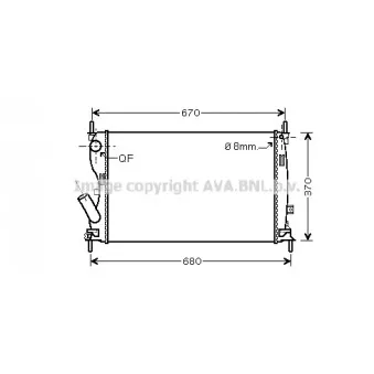 Radiateur, refroidissement du moteur AVA QUALITY COOLING