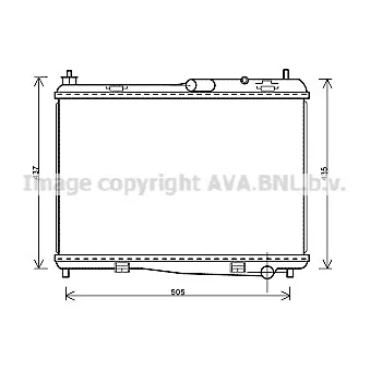 Radiateur, refroidissement du moteur AVA QUALITY COOLING
