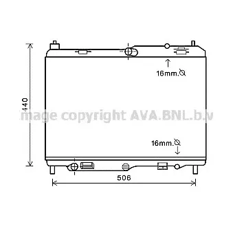 Radiateur, refroidissement du moteur AVA QUALITY COOLING FD2441