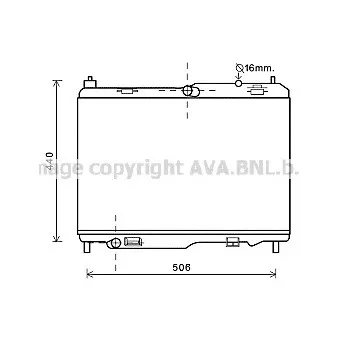 Radiateur, refroidissement du moteur AVA QUALITY COOLING FD2442