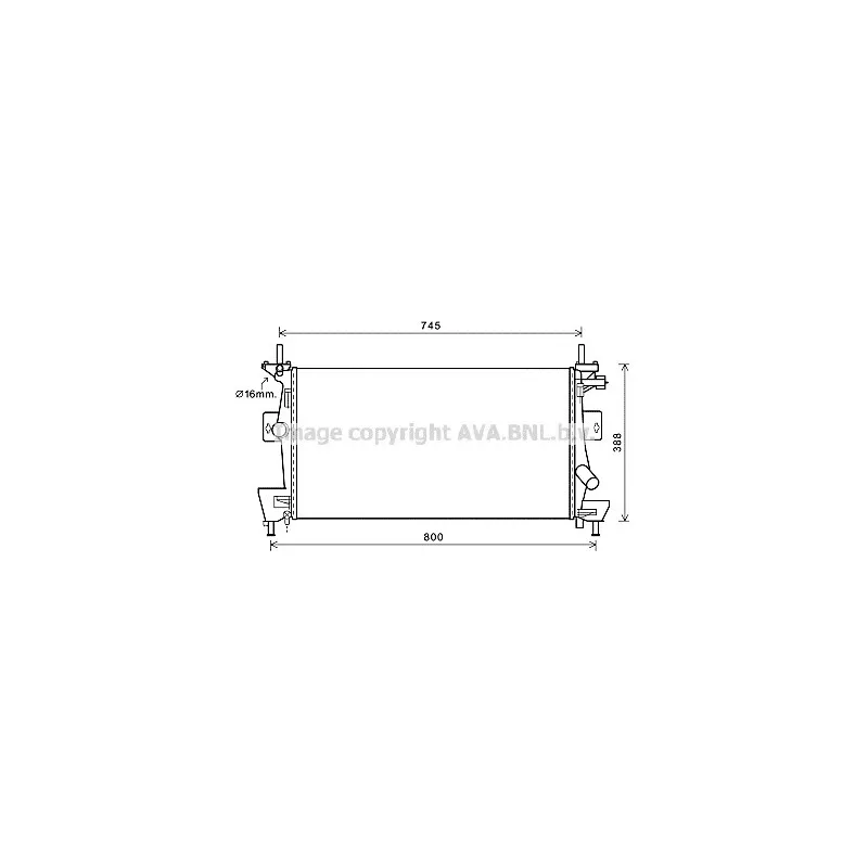 Radiateur, refroidissement du moteur AVA QUALITY COOLING FD2475
