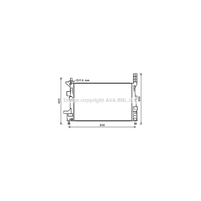 Radiateur, refroidissement du moteur AVA QUALITY COOLING FD2578