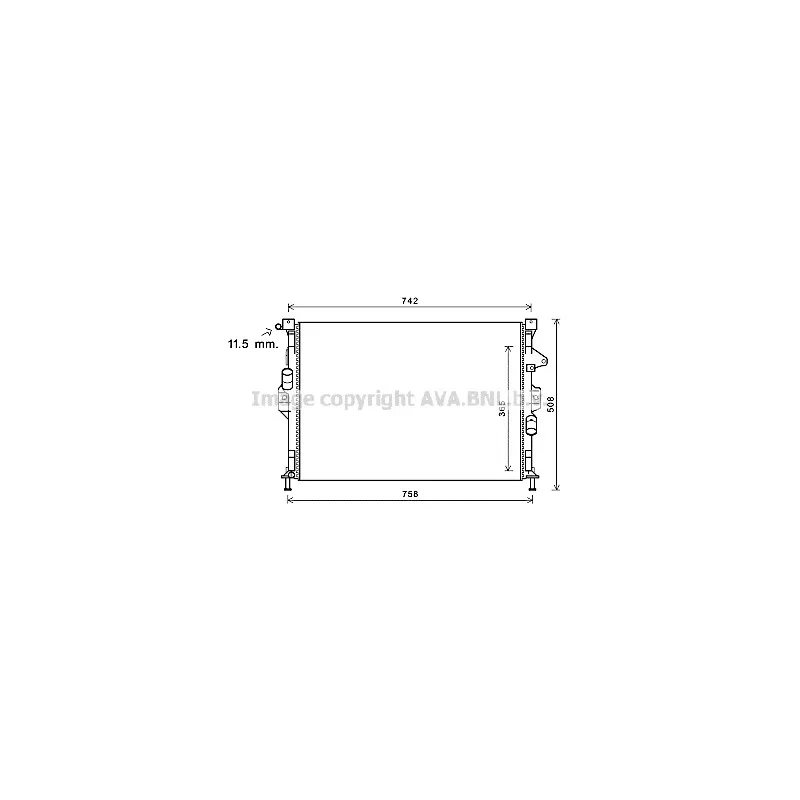 Radiateur, refroidissement du moteur AVA QUALITY COOLING FD2581