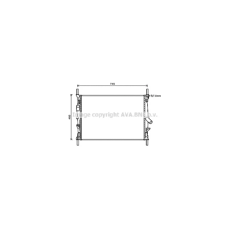 Radiateur, refroidissement du moteur AVA QUALITY COOLING FD2589