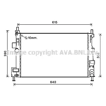 Radiateur, refroidissement du moteur AVA QUALITY COOLING FD2601