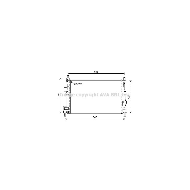 Radiateur, refroidissement du moteur AVA QUALITY COOLING FD2601