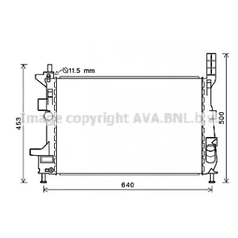 Radiateur, refroidissement du moteur AVA QUALITY COOLING FD2602