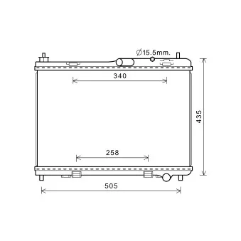 Radiateur, refroidissement du moteur AVA QUALITY COOLING FD2605