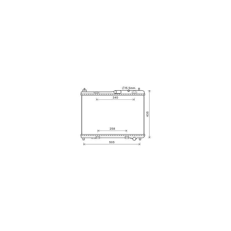 Radiateur, refroidissement du moteur AVA QUALITY COOLING FD2605