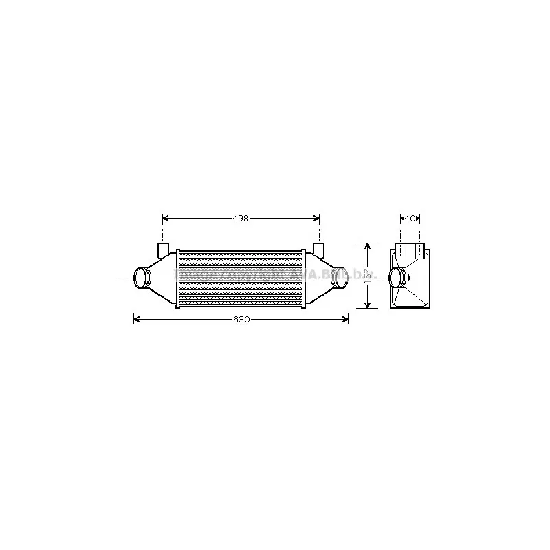 Intercooler, échangeur AVA QUALITY COOLING FD4314