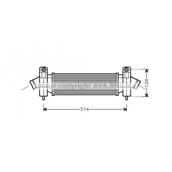 Intercooler, échangeur AVA QUALITY COOLING FD4341