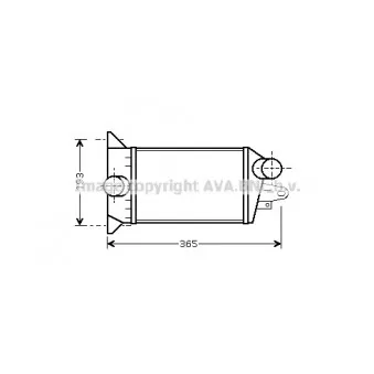 Intercooler, échangeur AVA QUALITY COOLING FD4354
