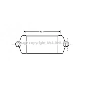 Intercooler, échangeur AVA QUALITY COOLING FD4406