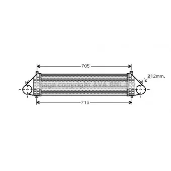 Intercooler, échangeur AVA QUALITY COOLING FD4429