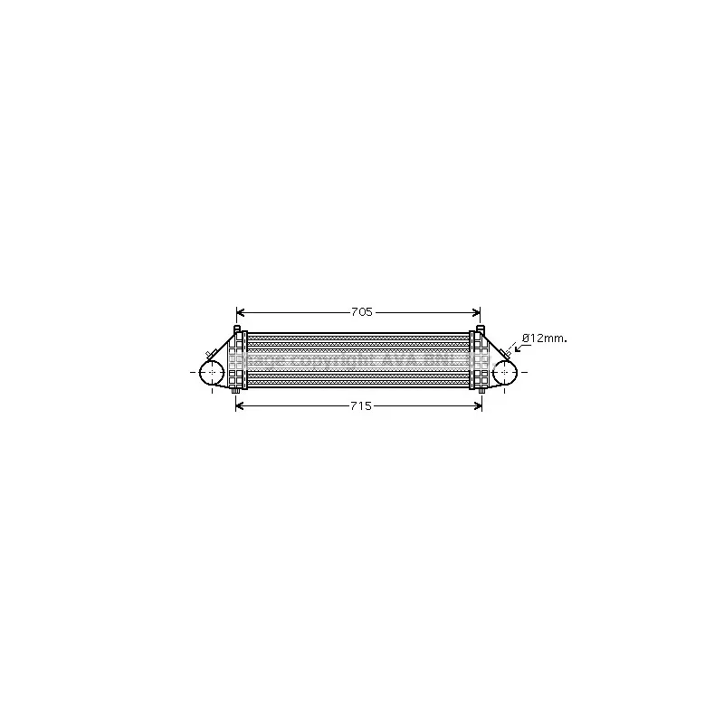 Intercooler, échangeur AVA QUALITY COOLING FD4429