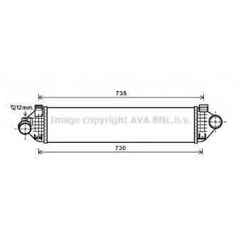 Intercooler, échangeur AVA QUALITY COOLING FD4474