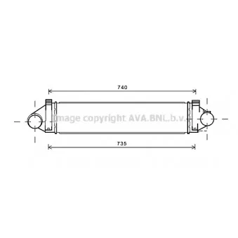 Intercooler, échangeur AVA QUALITY COOLING FD4494