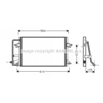 Condenseur, climatisation AVA QUALITY COOLING FD5178