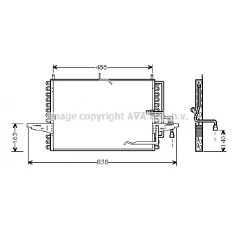 Condenseur, climatisation AVA QUALITY COOLING FD5213