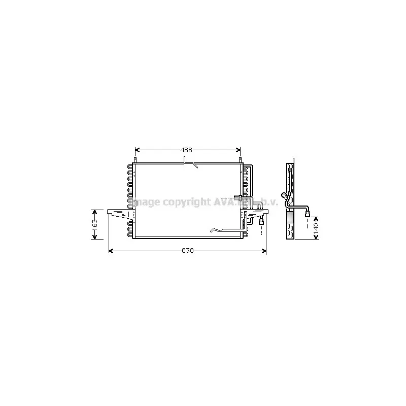 Condenseur, climatisation AVA QUALITY COOLING FD5213