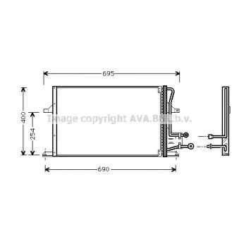 Condenseur, climatisation AVA QUALITY COOLING FD5227