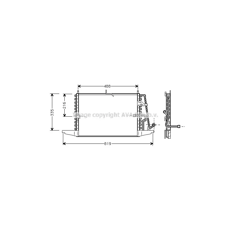 Condenseur, climatisation AVA QUALITY COOLING FD5239