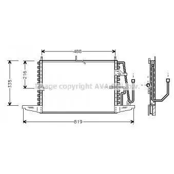 Condenseur, climatisation AVA QUALITY COOLING FD5241