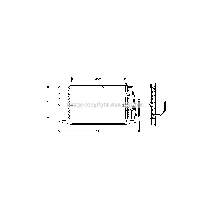 Condenseur, climatisation AVA QUALITY COOLING FD5241