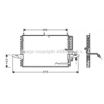 Condenseur, climatisation AVA QUALITY COOLING FD5253