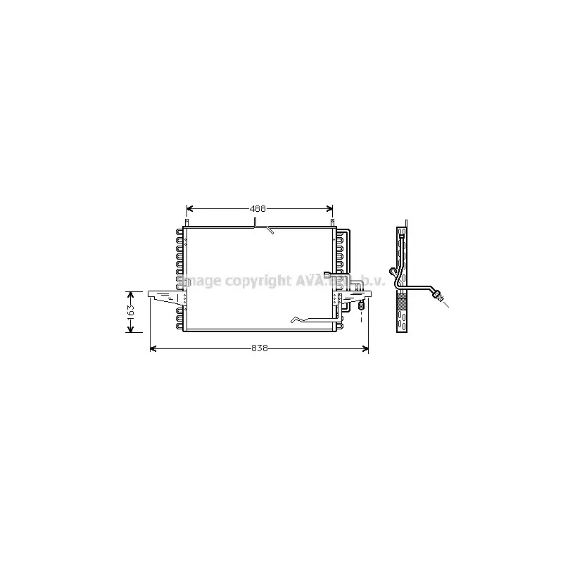 Condenseur, climatisation AVA QUALITY COOLING FD5253