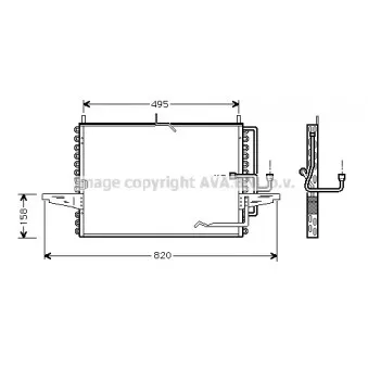 Condenseur, climatisation AVA QUALITY COOLING FD5255