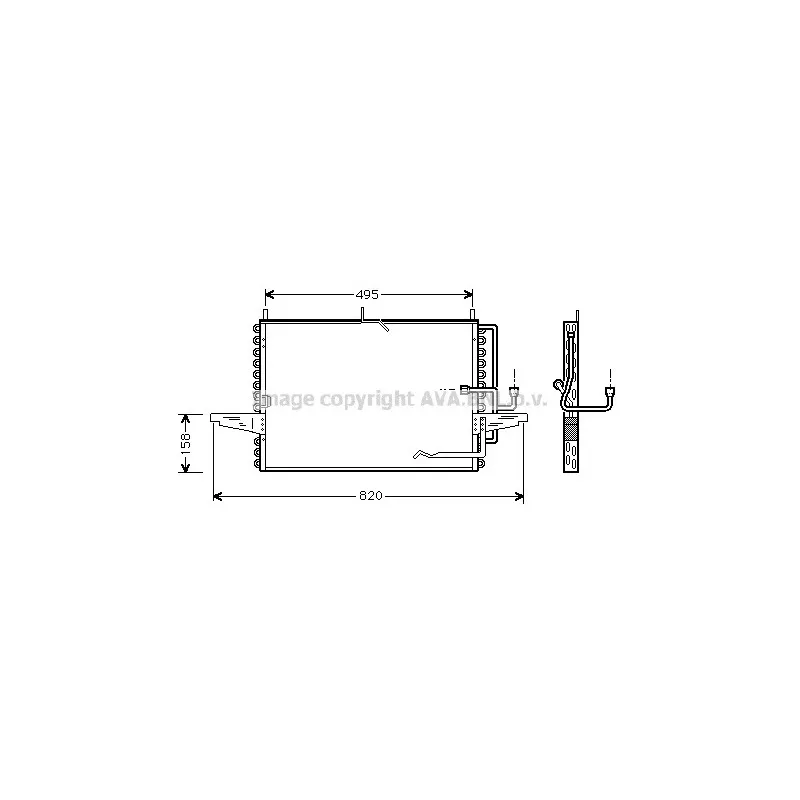 Condenseur, climatisation AVA QUALITY COOLING FD5255