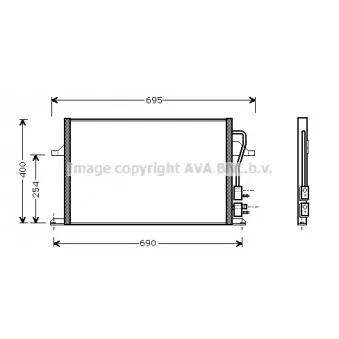 Condenseur, climatisation AVA QUALITY COOLING FD5259
