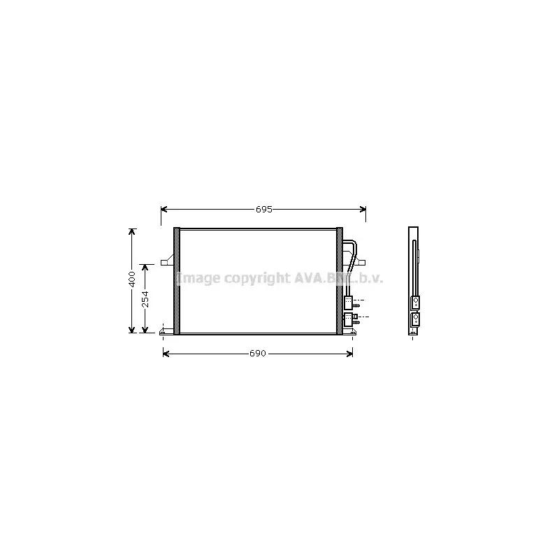 Condenseur, climatisation AVA QUALITY COOLING FD5259