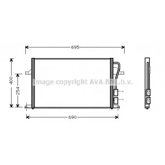 Condenseur, climatisation AVA QUALITY COOLING FD5287