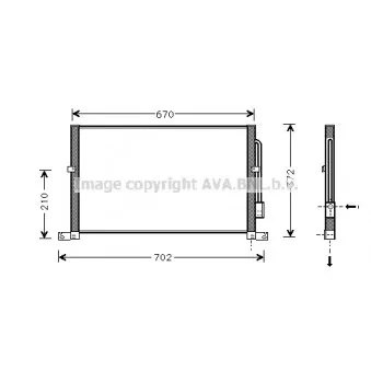 Condenseur, climatisation AVA QUALITY COOLING FD5302