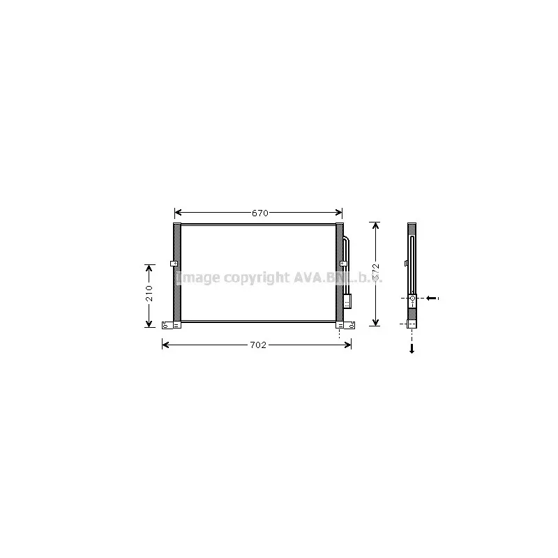 Condenseur, climatisation AVA QUALITY COOLING FD5302