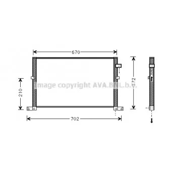 Condenseur, climatisation AVA QUALITY COOLING FD5334