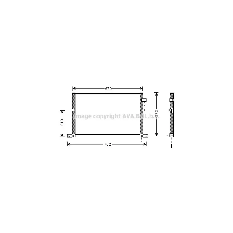 Condenseur, climatisation AVA QUALITY COOLING FD5334