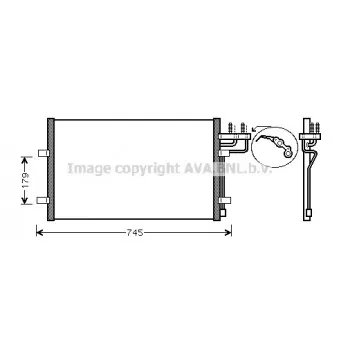 Condenseur, climatisation AVA QUALITY COOLING FD5367