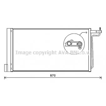 Condenseur, climatisation AVA QUALITY COOLING FD5485D