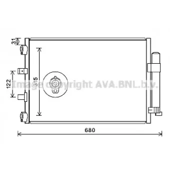 Condenseur, climatisation AVA QUALITY COOLING FD5487D