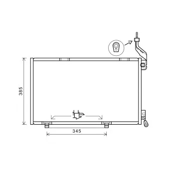 Condenseur, climatisation AVA QUALITY COOLING FD5590