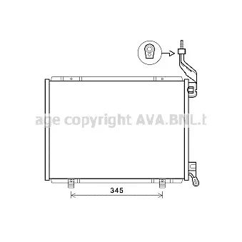 Condenseur, climatisation AVA QUALITY COOLING FD5593