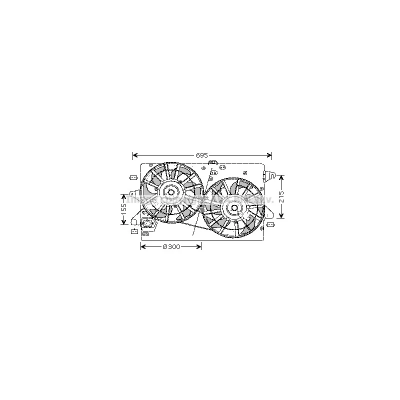 Ventilateur, refroidissement du moteur AVA QUALITY COOLING FD7502