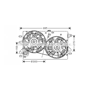 Ventilateur, refroidissement du moteur AVA QUALITY COOLING FD7503